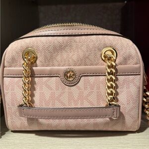 Michael Kors Blush Mini Bag with Gold Accents